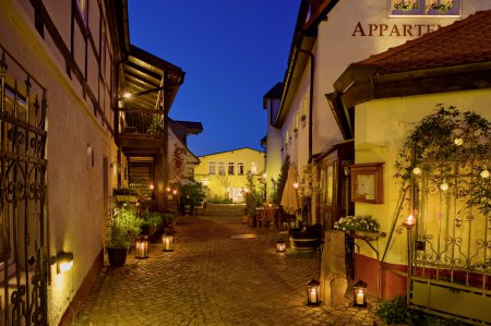 Innehof des Hotel Goldenes Fass in Meißen